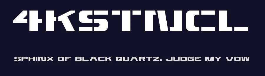 4KSTNCL by Neoqueto — Display Font — thumbnail 2