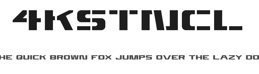 4KSTNCL by Neoqueto — Display Font
