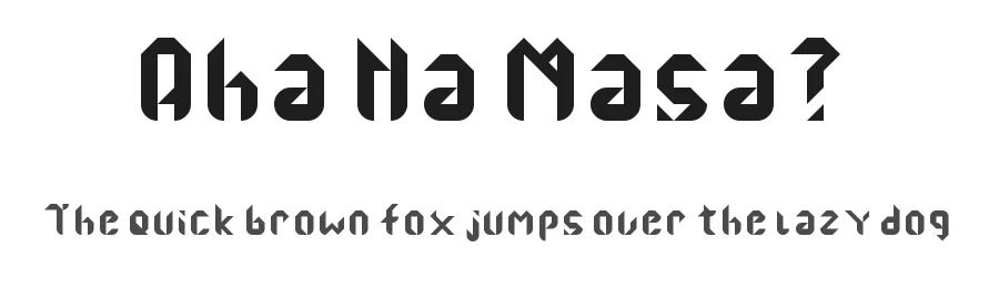 Aha Na Masa? by zigzag β Display Font