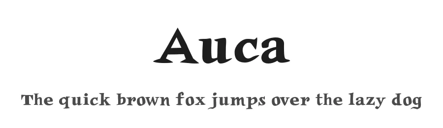 Auca by Rafael Ferran i Peralta β Display Font