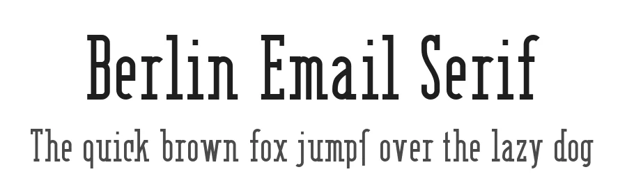 Berlin Email Serif by Peter Wiegel β Sans Serif Font