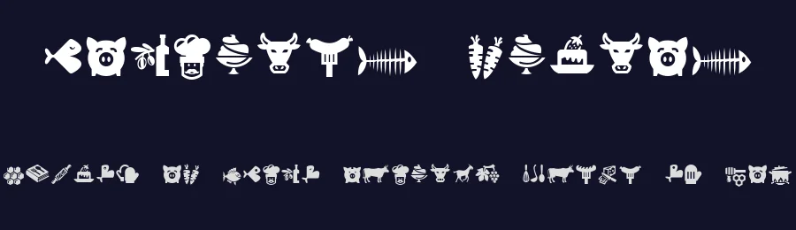 Bocartes fritos by deFharo — Dingbats Font — thumbnail 2