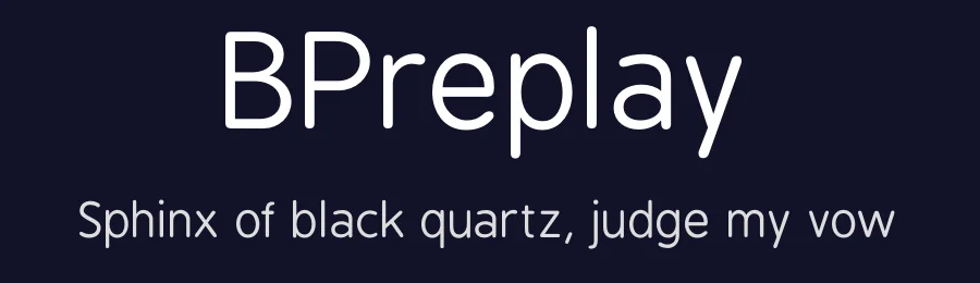 BPreplay by George Triantafyllakos — Sans Serif Font — thumbnail 2