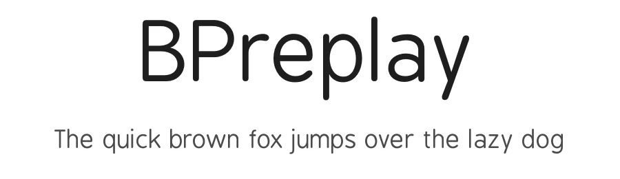 BPreplay by George Triantafyllakos — Sans Serif Font