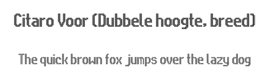 Citaro Voor (Dubbele hoogte, breed) by Jeffrey Visser — Display Font