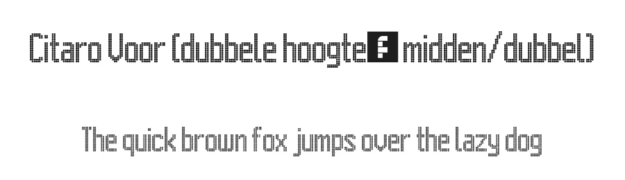 Citaro Voor (dubbele hoogte, midden/dubbel) by Jeffrey Visser — Display Font