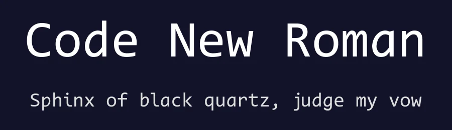 Code New Roman by Tryle — Sans Serif Font — thumbnail 2
