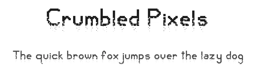 Crumbled Pixels by Alyssa Diaz — Display Font