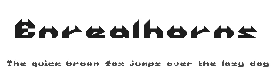 Enrealhorns by Naveen Chandru β Display Font