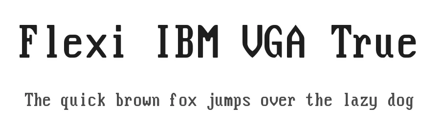 Flexi IBM VGA True by VileR β Sans Serif Font