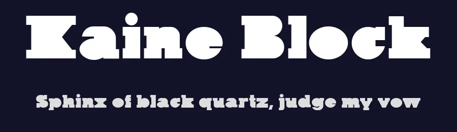Kaine Block by The Northern Block — Sans Serif Font — thumbnail 2