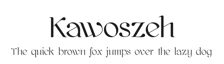 Kawoszeh by gluk β Sans Serif Font