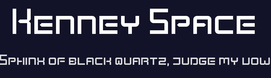 Kenney Space by Kenney — Display Font — thumbnail 2