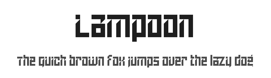 Lampoon by James Vipond — Display Font