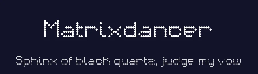 Matrixdancer by Piratype — Display Font — thumbnail 2