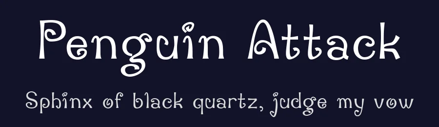 Penguin Attack by Cheapskate Fonts — Display Font — thumbnail 2