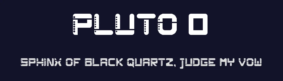 Pluto 0 by Bryan Augusto — Display Font — thumbnail 2