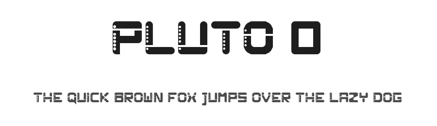 Pluto 0 by Bryan Augusto — Display Font