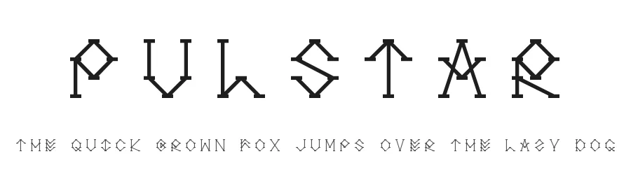 Pulstar by GGBotNet — Display Font