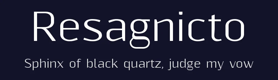 Resagnicto by glukfonty — Sans Serif Font — thumbnail 2