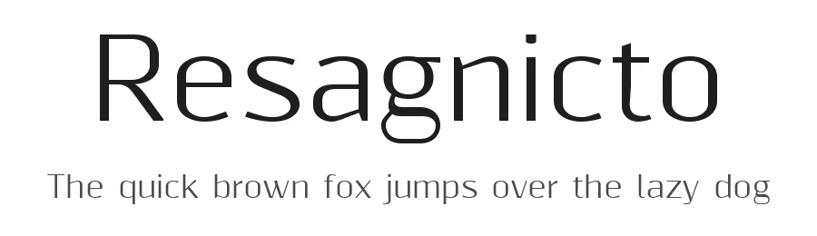 Resagnicto by glukfonty — Sans Serif Font