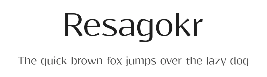 Resagokr by gluk — Sans Serif Font