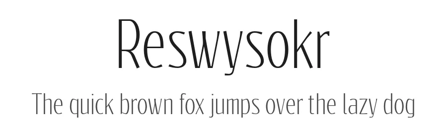 Reswysokr by gluk — Sans Serif Font