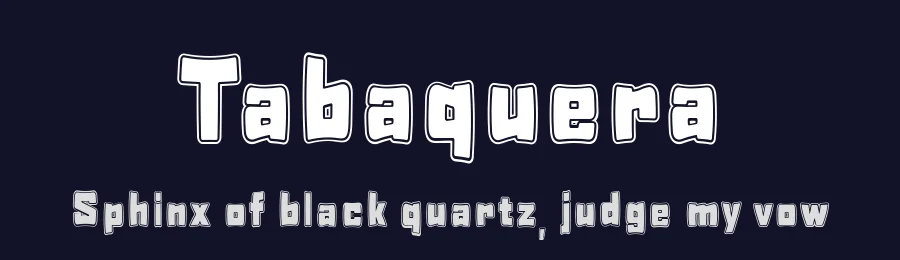 Tabaquera by deFharo — Display Font — thumbnail 2