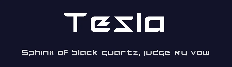 Tesla by Dies — Display Font — thumbnail 2