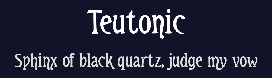 Teutonic by Paul Lloyd — Display Font — thumbnail 2