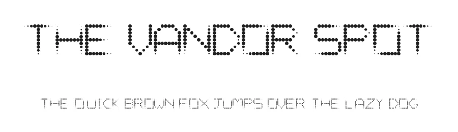 The Vandor Spot by Lewis Jones โ Display Font