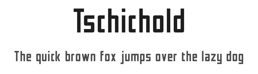 Tschichold by Peter Wiegel — Sans Serif Font