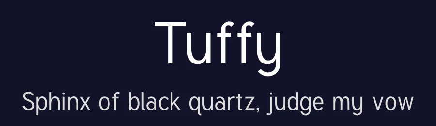 Tuffy by Thatcher Ulrich — Sans Serif Font — thumbnail 2