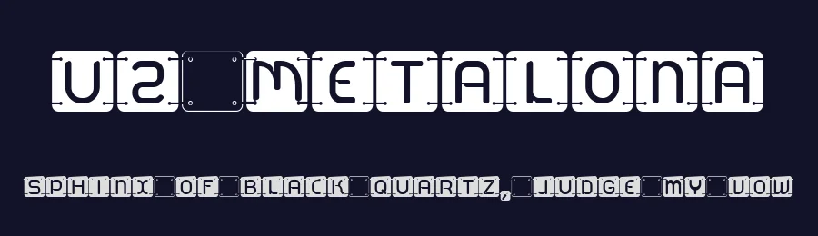 U2 Metalona by deFharo — Display Font — thumbnail 2