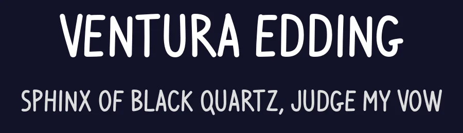 Ventura Edding by Josep Patau Bellart — Display Font — thumbnail 2