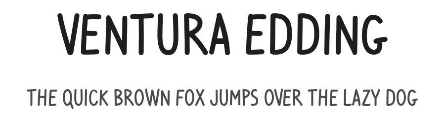 Ventura Edding by Josep Patau Bellart — Display Font