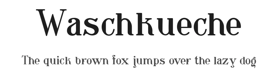 Waschkueche by Peter Wiegel — Sans Serif Font