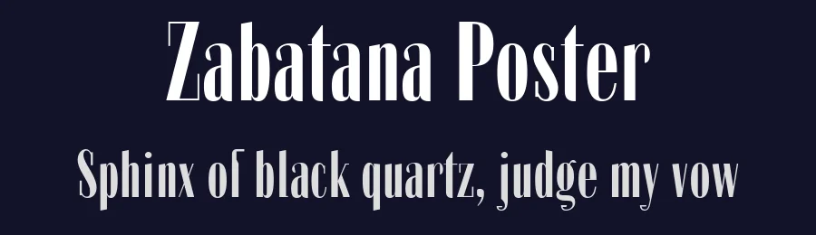 Zabatana Poster by deFharo — Display Font — thumbnail 2