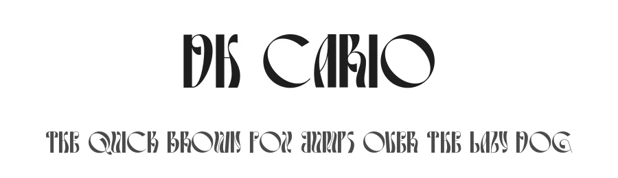 Dh Cario by Dharmas Foundry β Decorative Font
