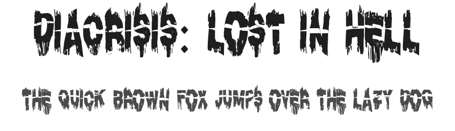 Diacrisis: Lost in Hell by Luan Prates de Souza — Decorative Font