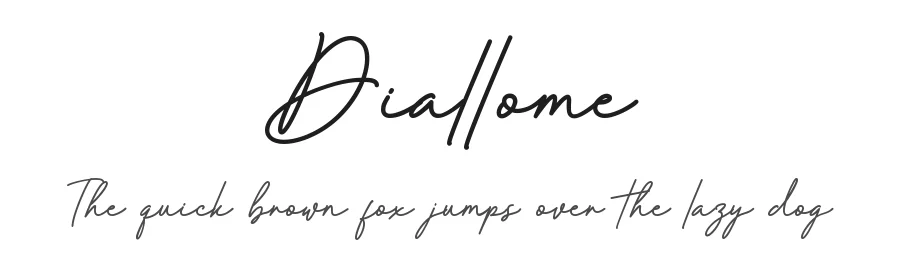 Diallome by MJB Letters β Script Handwritten Font