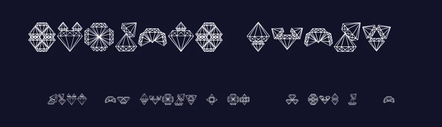 Diamond Blocks by Vladimir Nikolic — Dingbats Font — thumbnail 2
