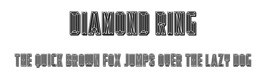 Diamond Ring by Vladimir Nikolic — Decorative Font