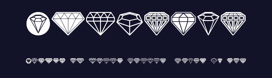 Diamondo by Vladimir Nikolic — Dingbats Font — thumbnail 2