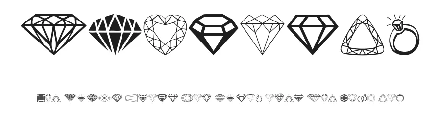 Diamonds by Woodcutter — Dingbats Font
