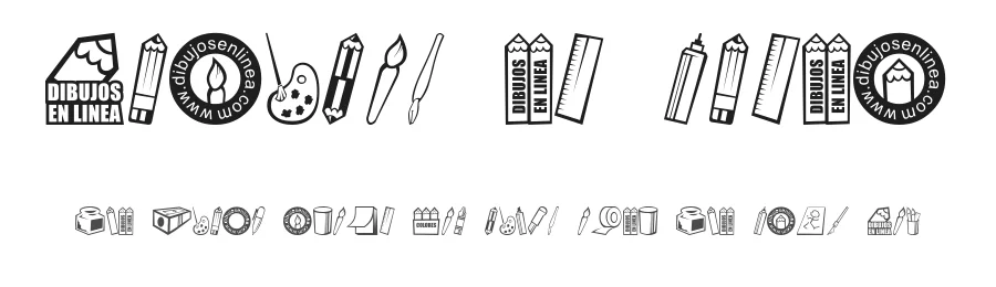 Dibujos en Linea by Grafito Design — Dingbats Font