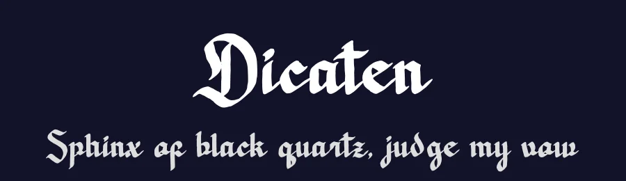 Dicaten by Denustudios — Blackletter Font — thumbnail 2
