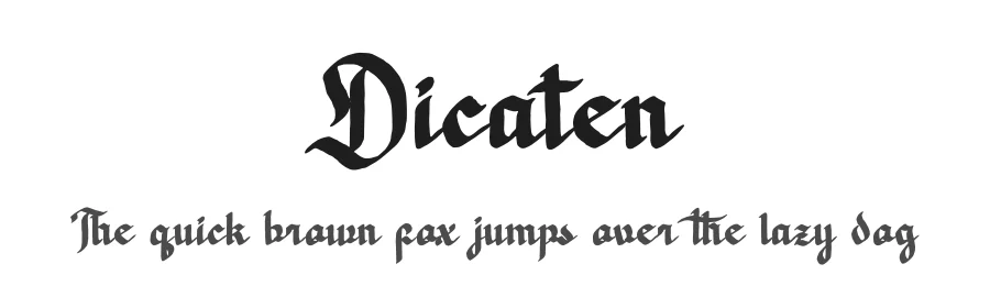 Dicaten by Denustudios — Blackletter Font