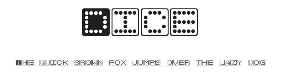 Dice by Jeff Bensch — Decorative Font