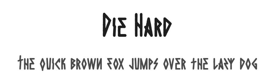 Die Hard by madeDeduk — Decorative Font